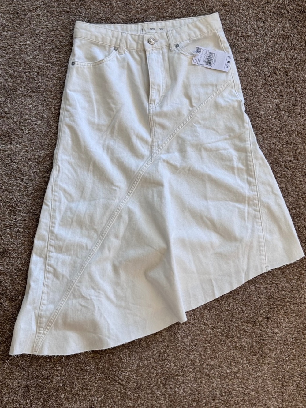 White Denim Skirt